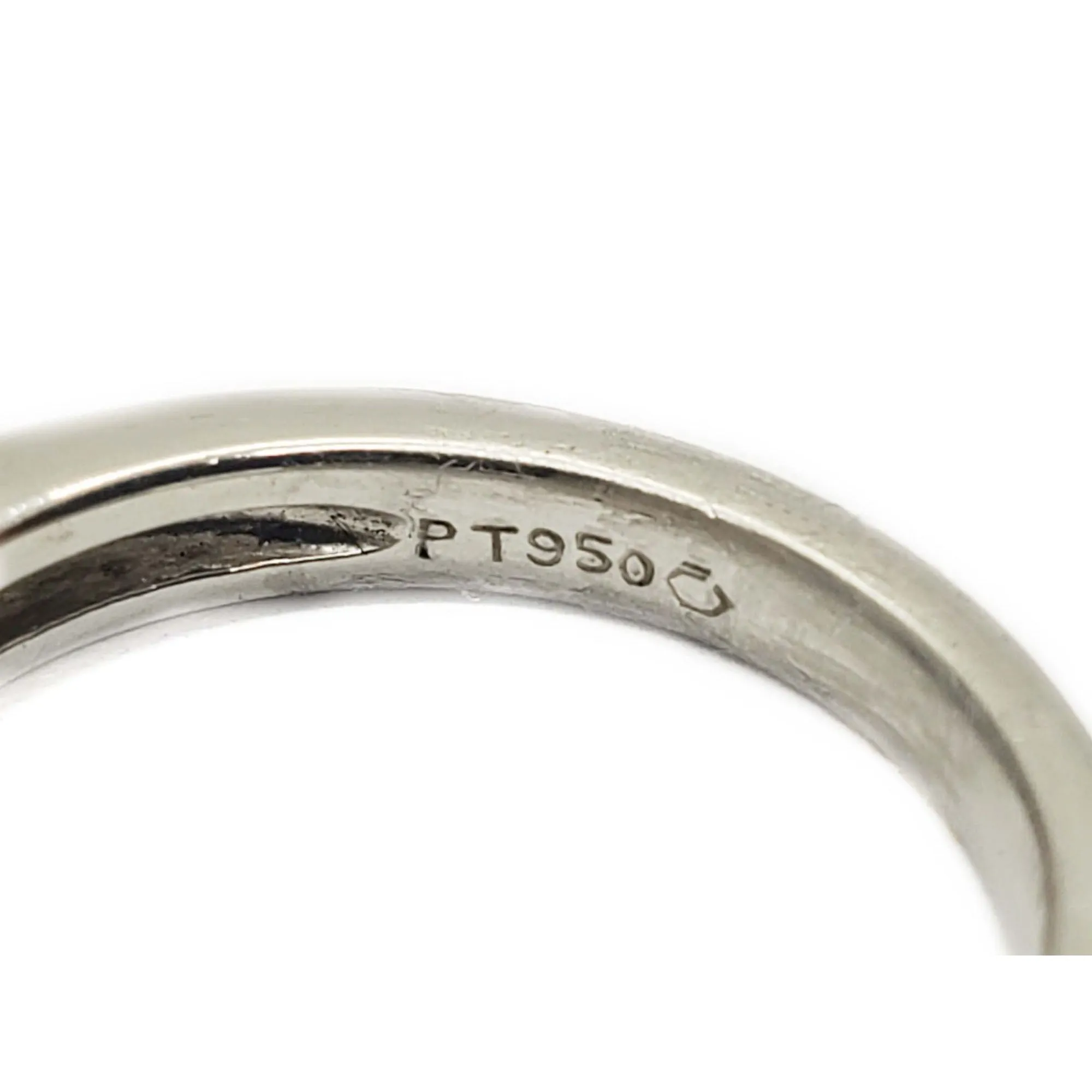 0.8 ctw Natural Princess Diamond & Sapphire Ring Platinum Size 4