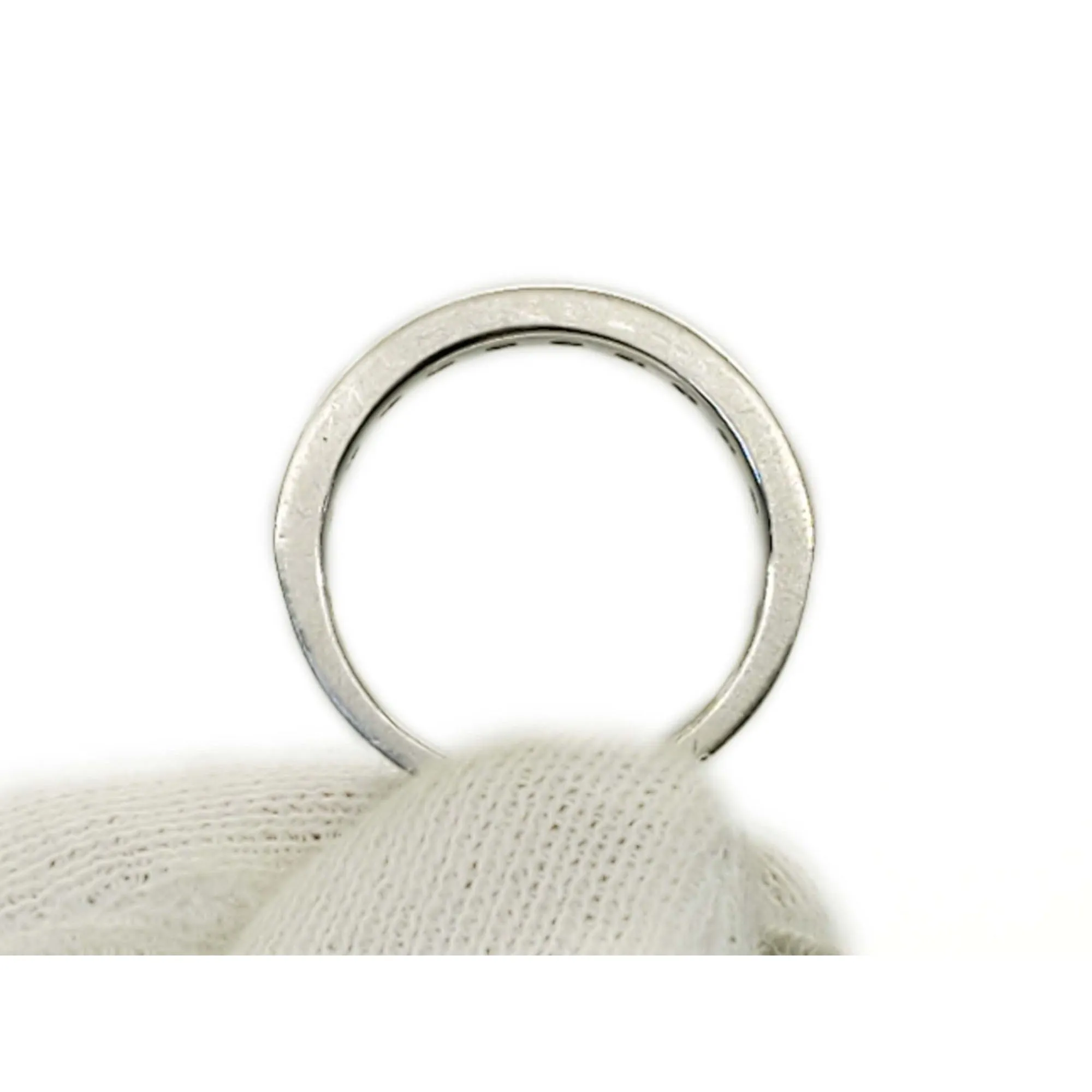 1 ctw Natural Diamond Channel 4mm Band Ring Platinum Size 7