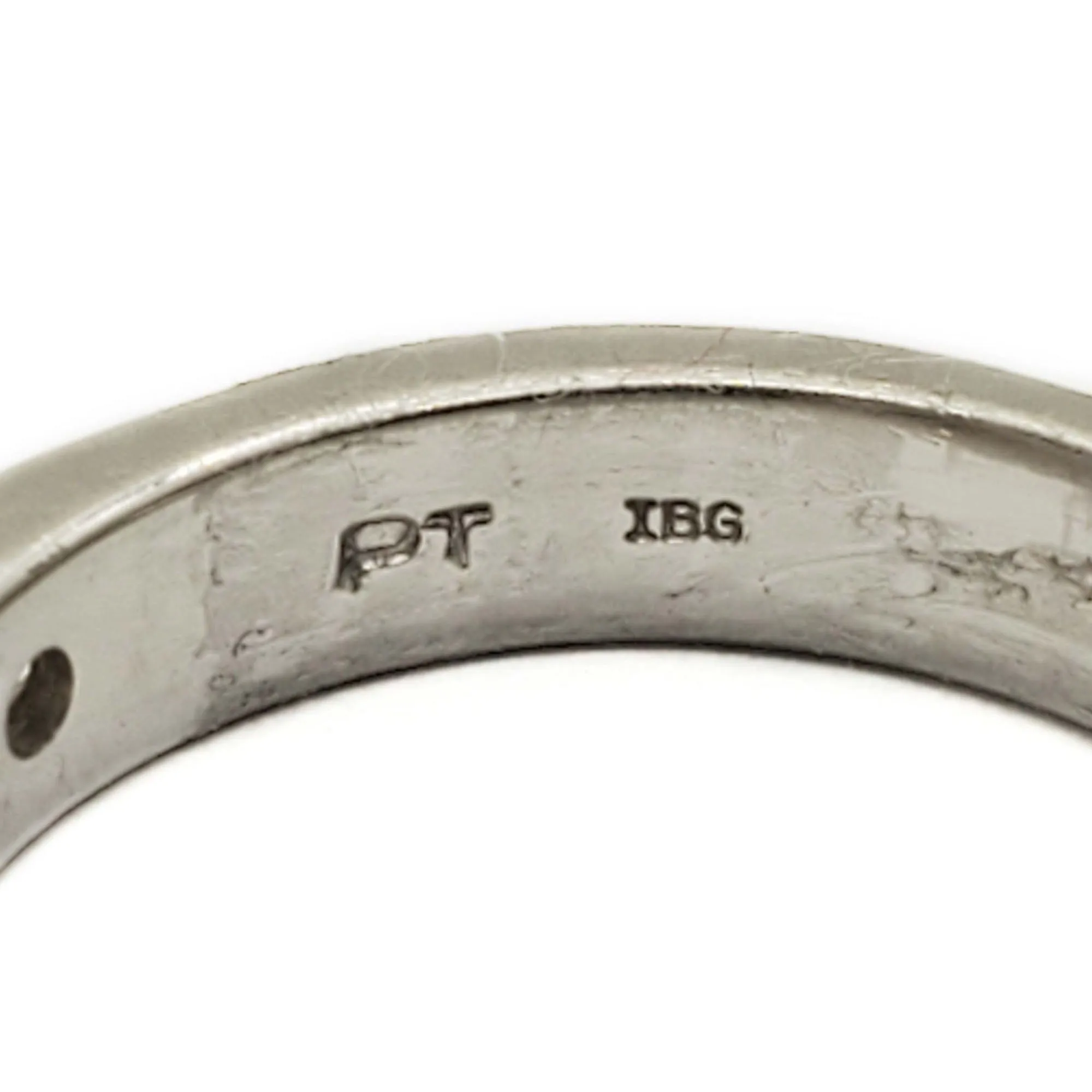 1 ctw Natural Diamond Channel 4mm Band Ring Platinum Size 7