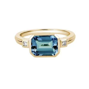 14k Gold London Blue Topaz Ring