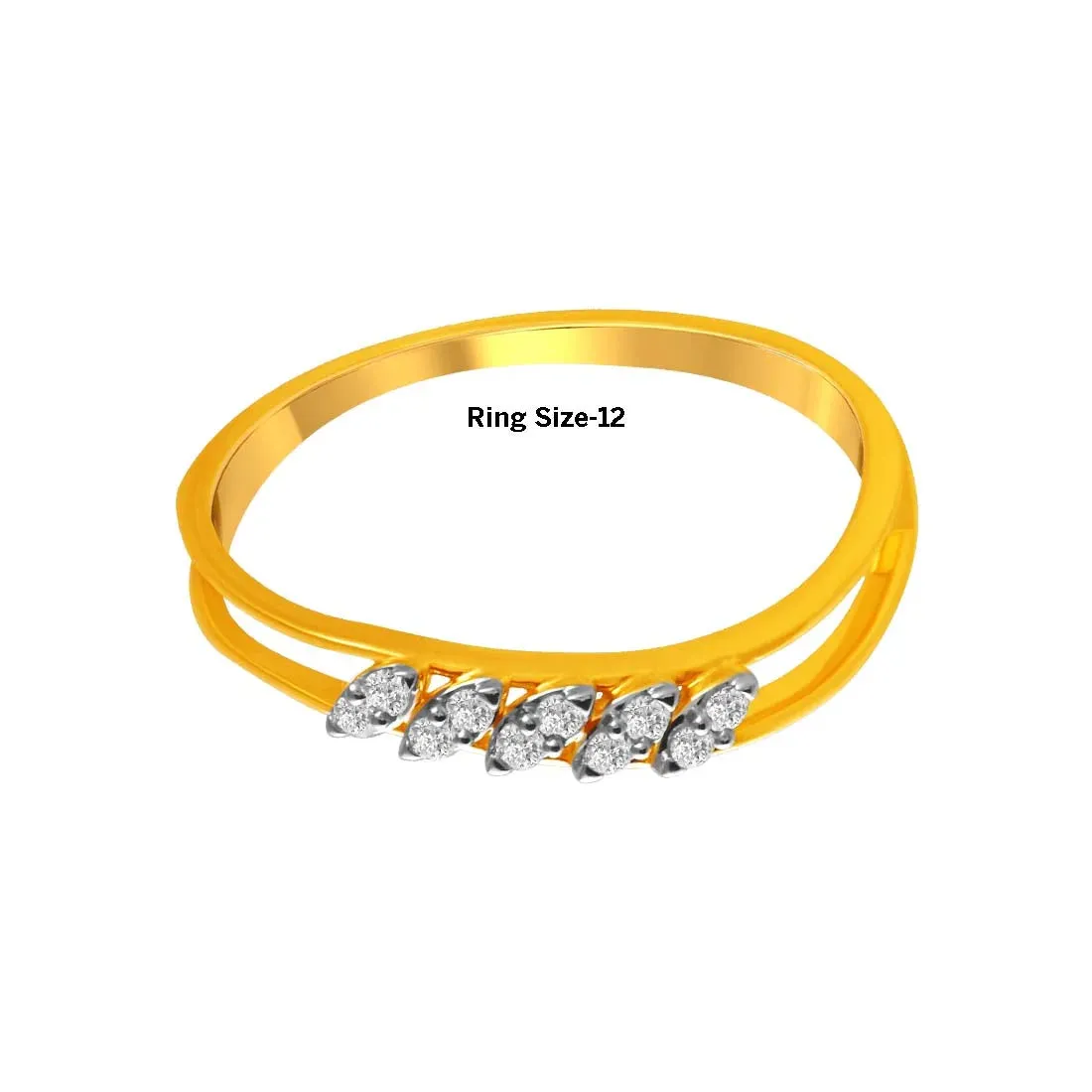 14K Gold Ring With A Conjoined Five Leaf Pattern In The Centre