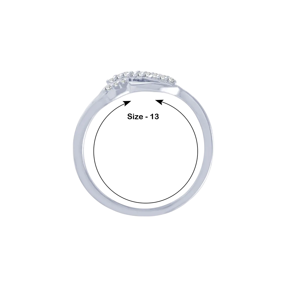 14KT (585) White Gold And Diamond Ring For Women