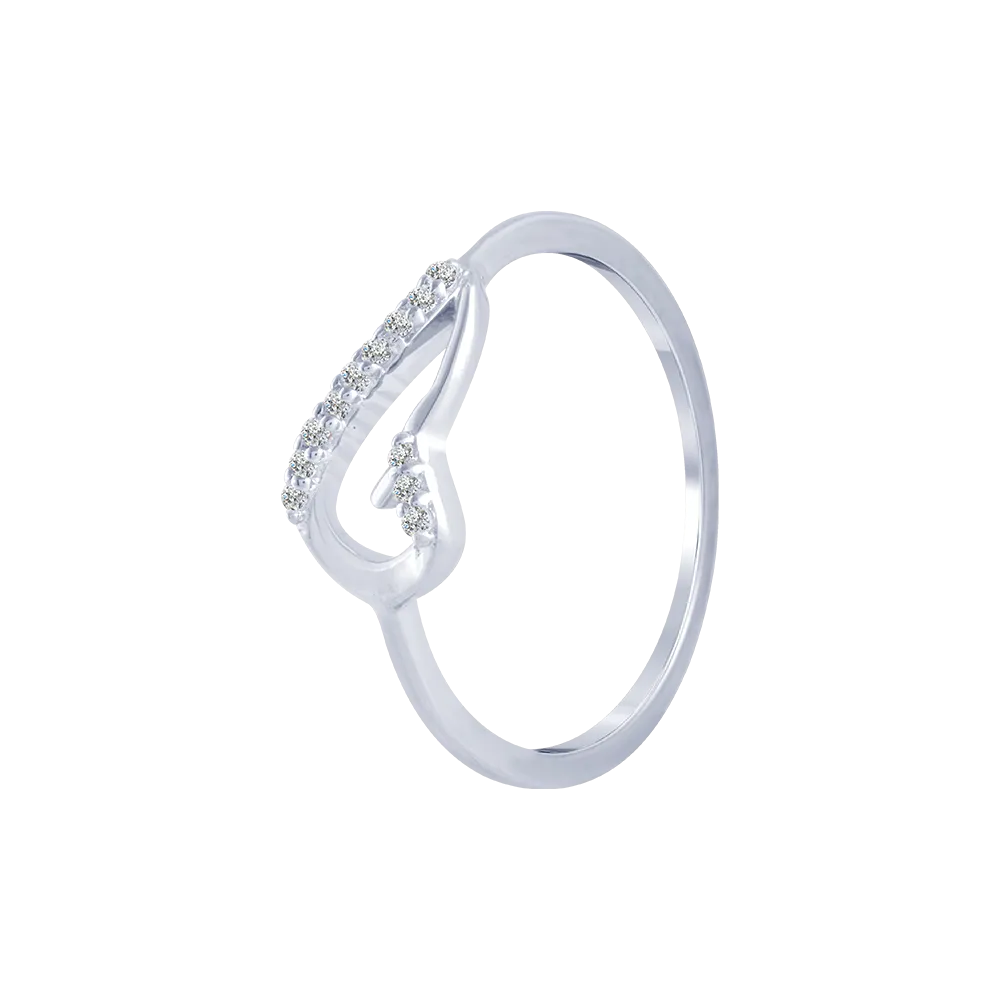 14KT (585) White Gold And Diamond Ring For Women
