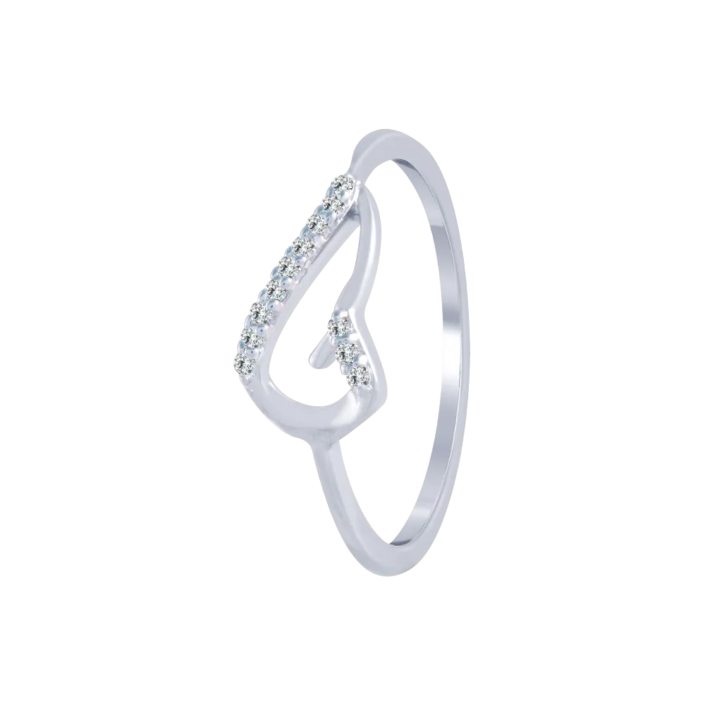 14KT (585) White Gold And Diamond Ring For Women
