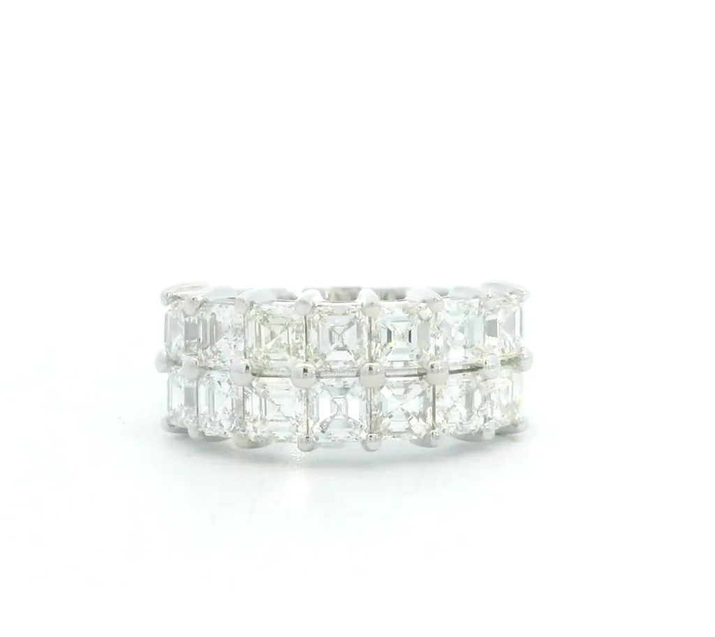 18K White Gold Contemporary Natural Diamonds Band
