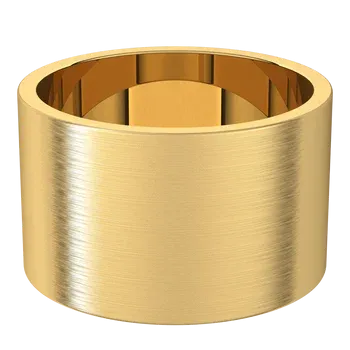 18K Yellow Gold 12 mm Standard Fit Flat Band