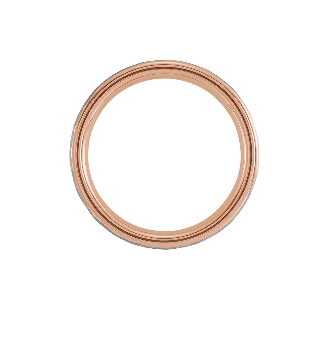 18K Yellow Gold PVD 6 mm Hammered Texture Tungsten Band