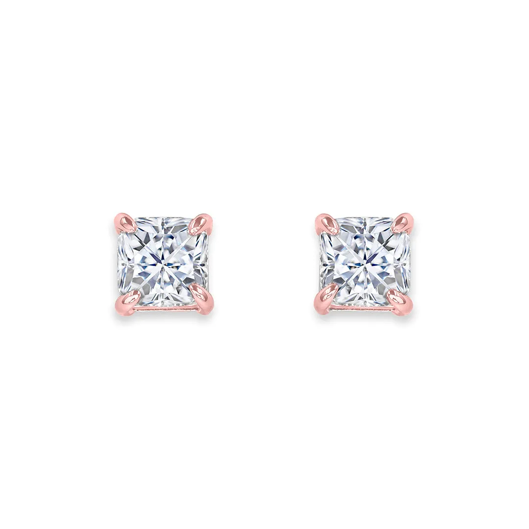 2 Carat Asscher Studs