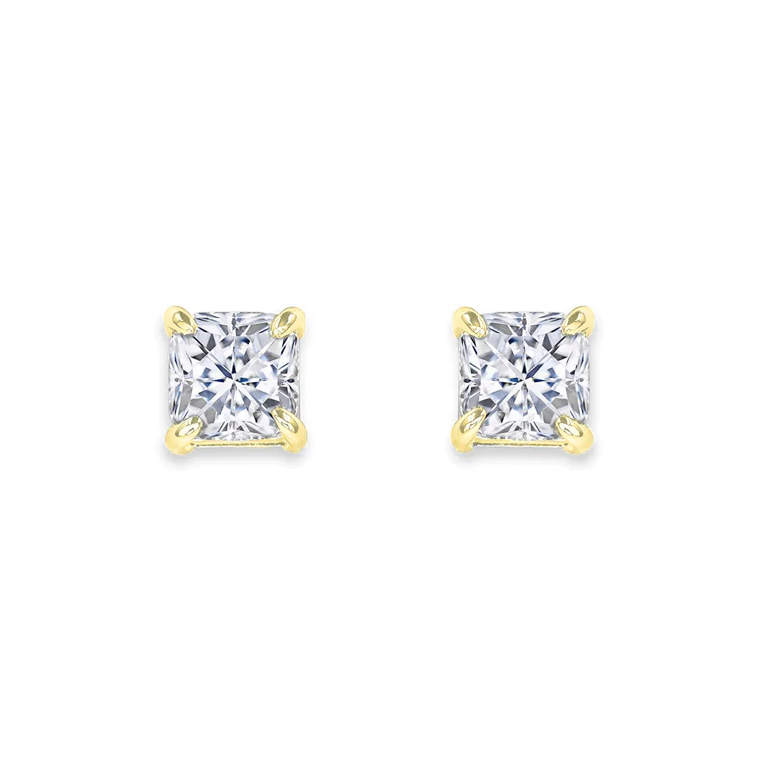 2 Carat Asscher Studs