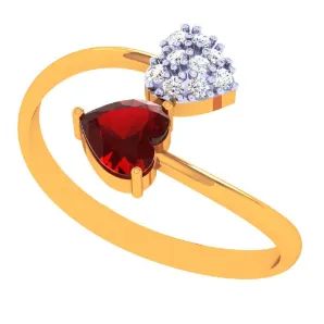 22k Cluster Of Stone Ring