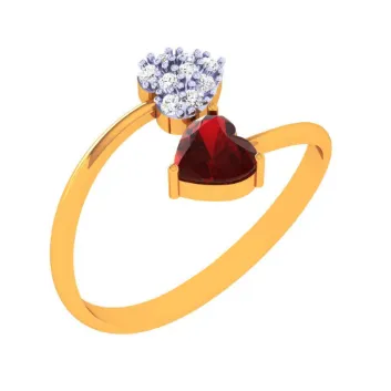 22k Cluster Of Stone Ring
