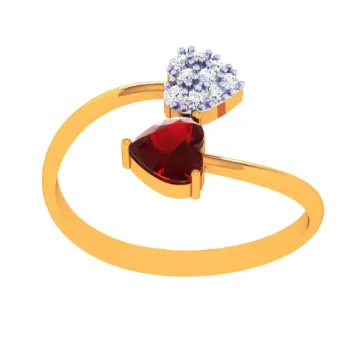 22k Cluster Of Stone Ring