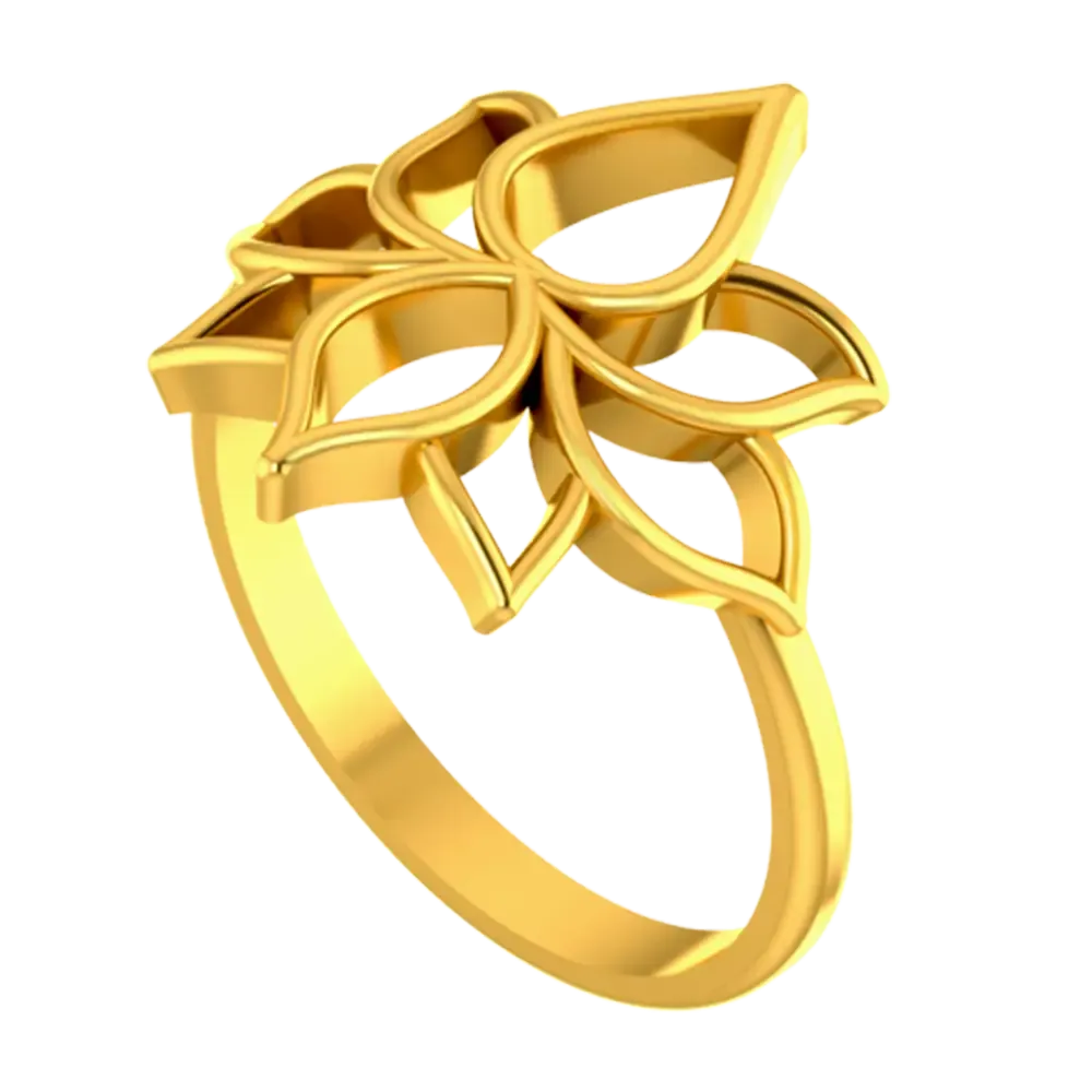 22k Gold Ring With Intricate Design From Goldlites Collection