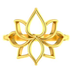 22k Gold Ring With Intricate Design From Goldlites Collection