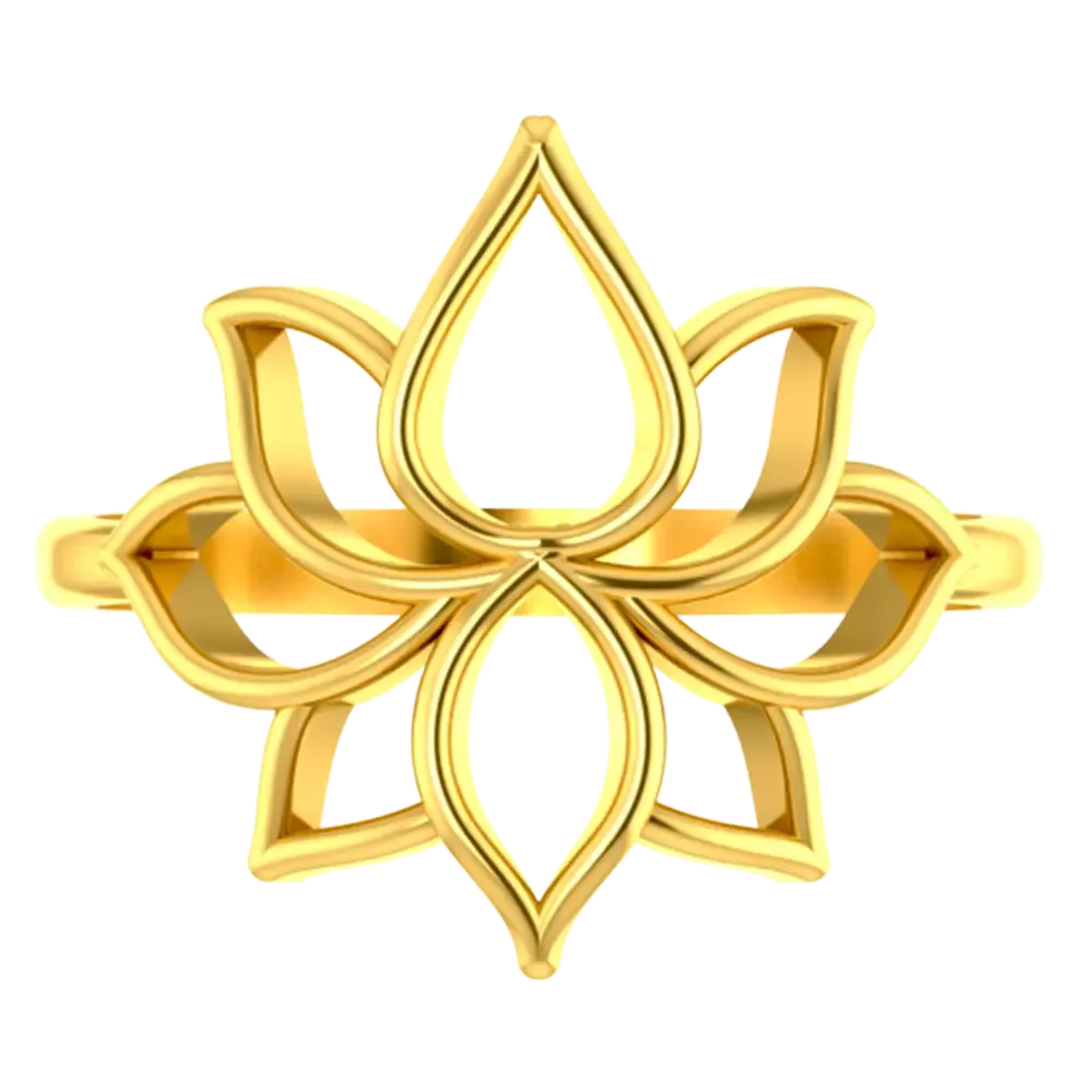 22k Gold Ring With Intricate Design From Goldlites Collection