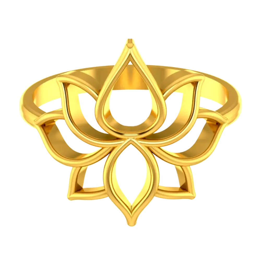 22k Gold Ring With Intricate Design From Goldlites Collection