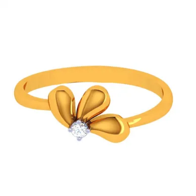 22k Pretty Petal Gold Finger Ring