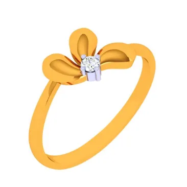 22k Pretty Petal Gold Finger Ring