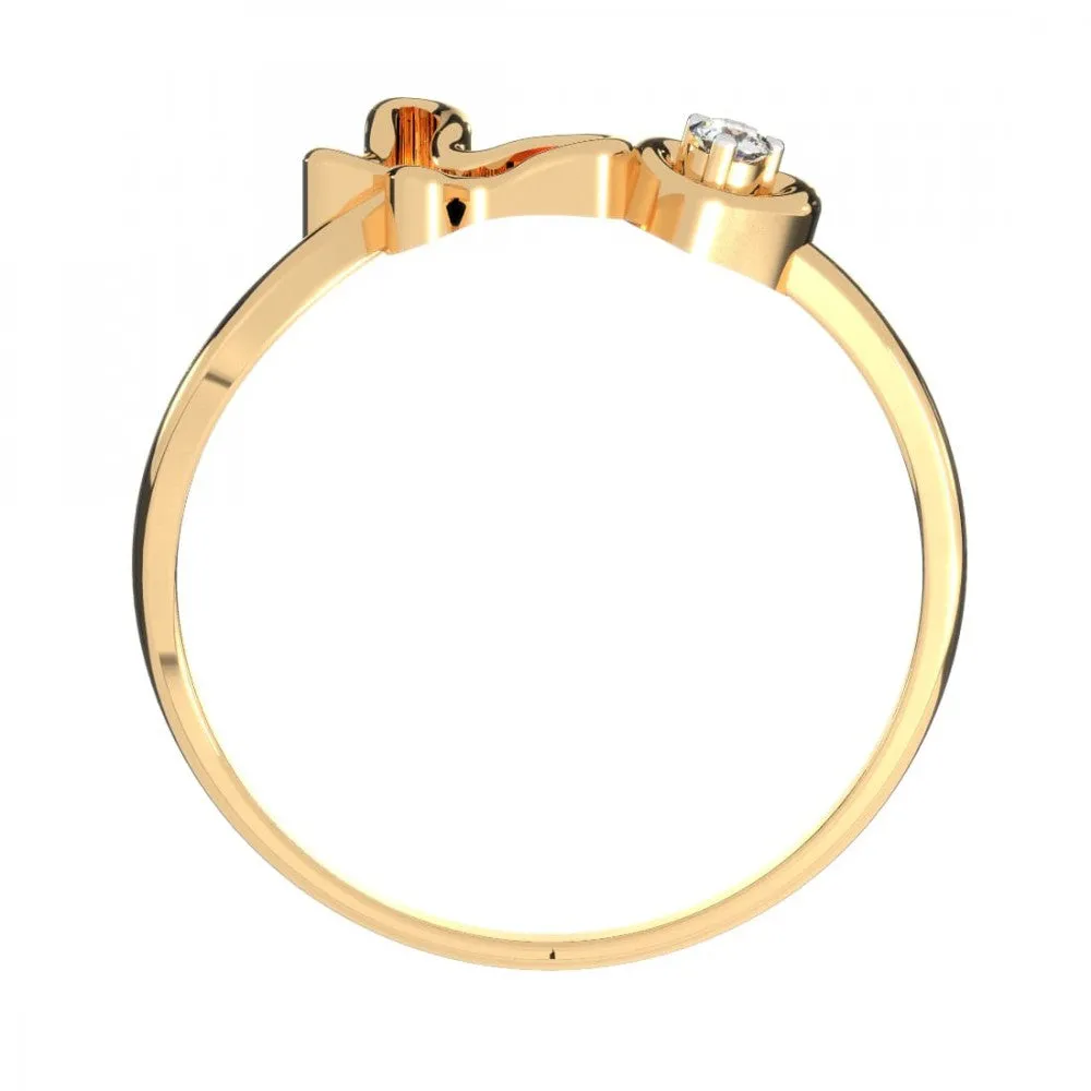 22KT (916) Yellow Gold Ring For Women