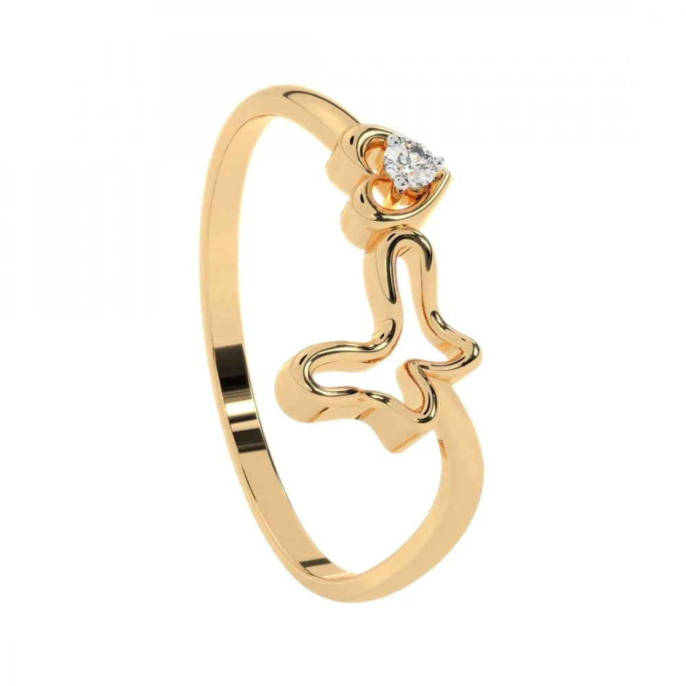 22KT (916) Yellow Gold Ring For Women