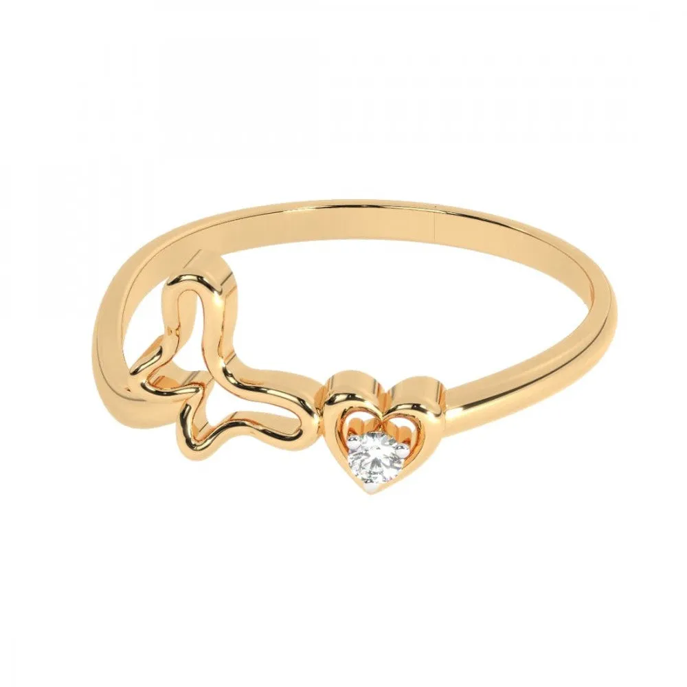 22KT (916) Yellow Gold Ring For Women