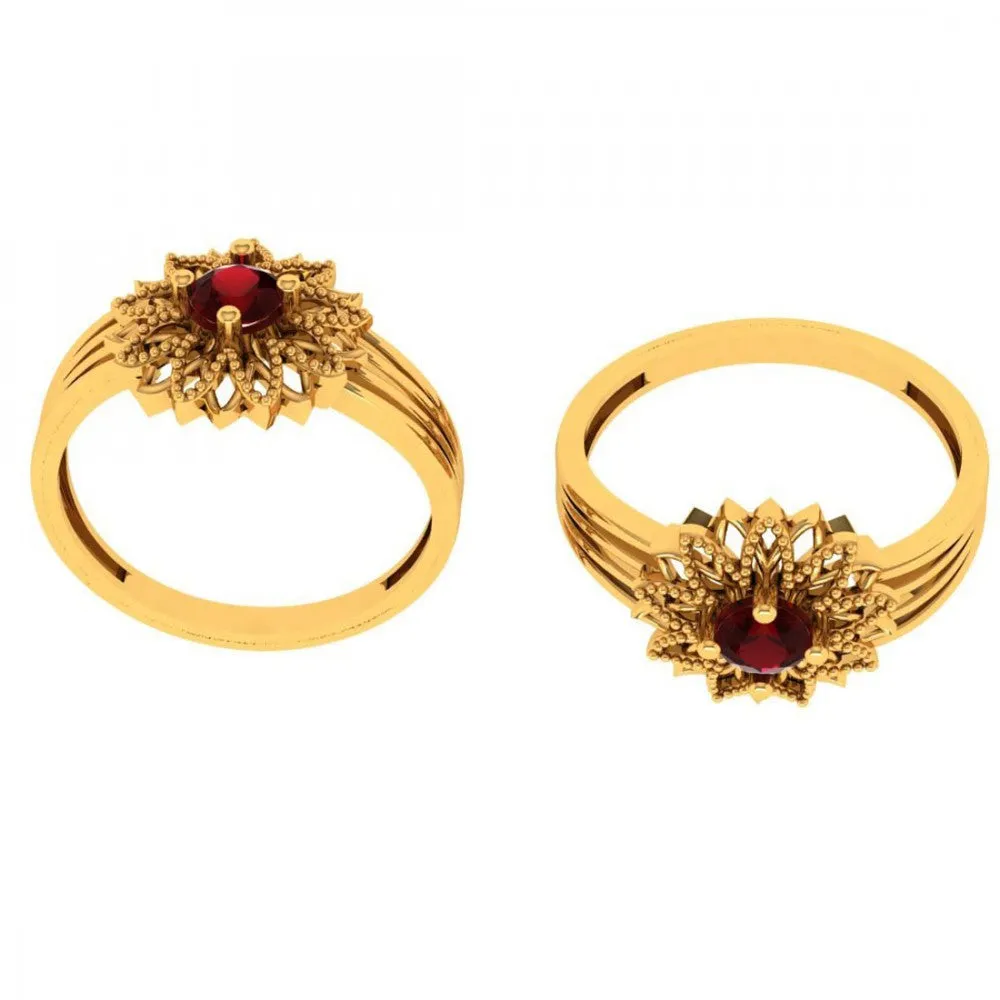 22KT (916) Yellow Gold Ring For Women