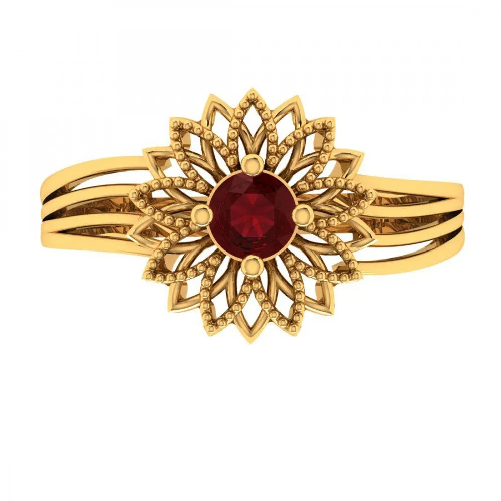 22KT (916) Yellow Gold Ring For Women