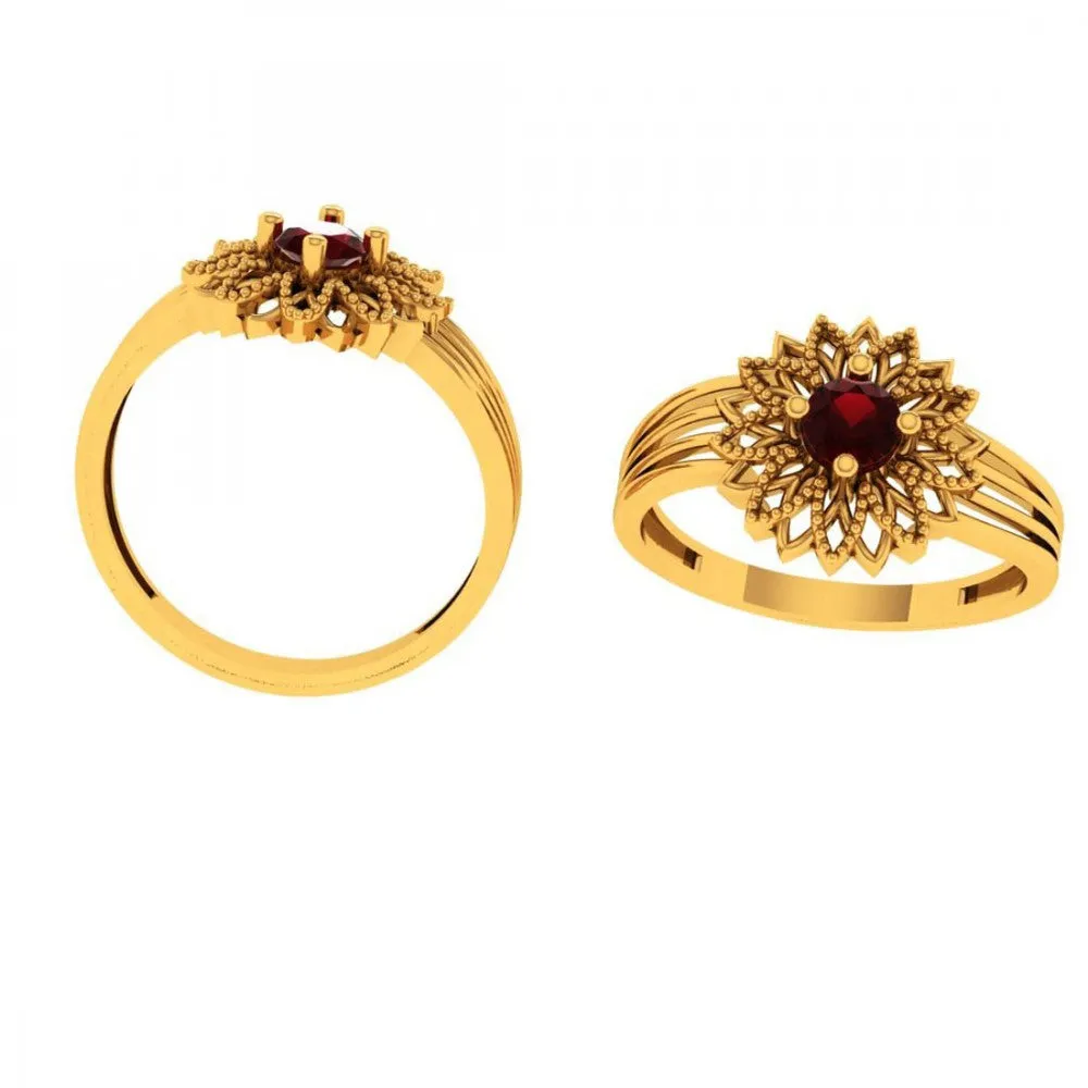 22KT (916) Yellow Gold Ring For Women