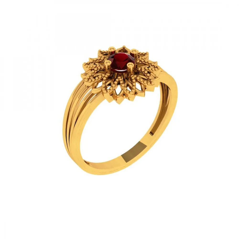 22KT (916) Yellow Gold Ring For Women