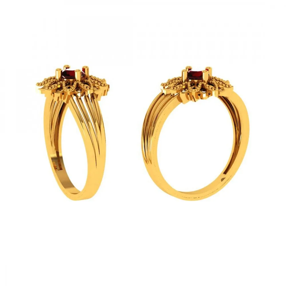 22KT (916) Yellow Gold Ring For Women