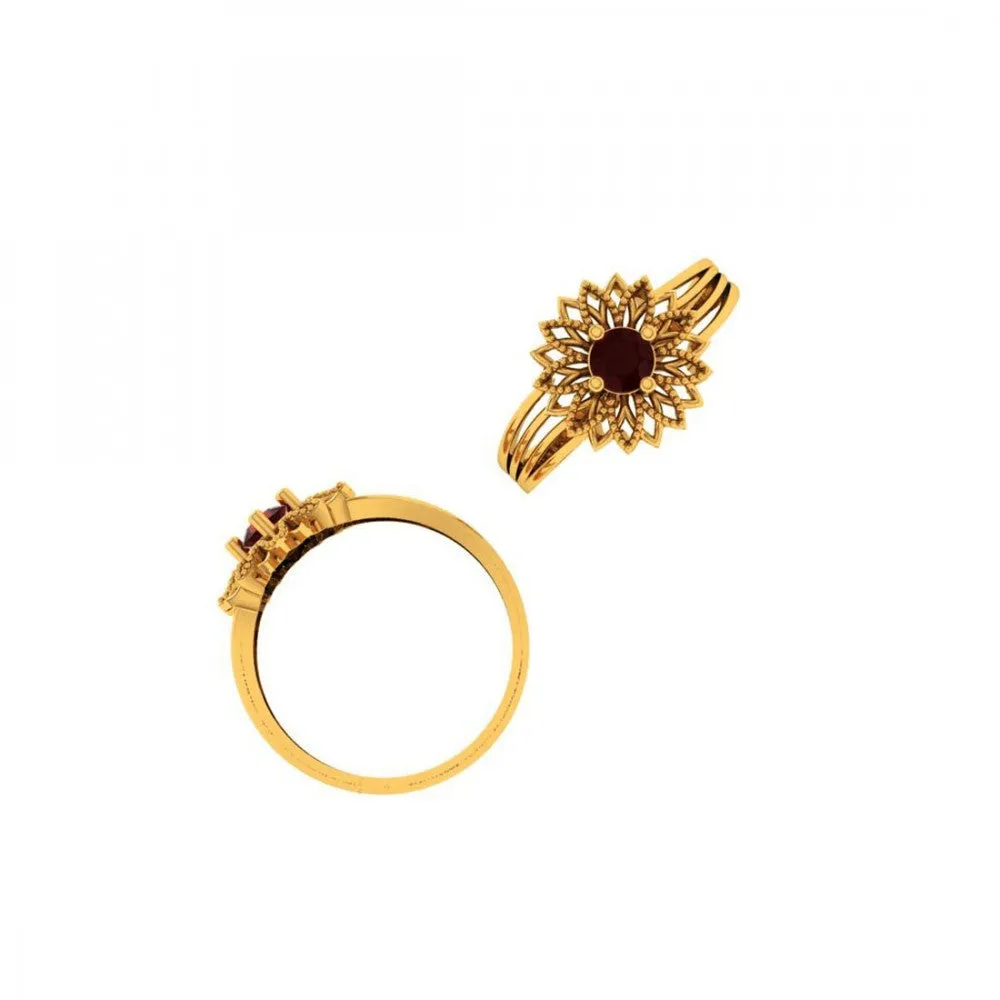 22KT (916) Yellow Gold Ring For Women