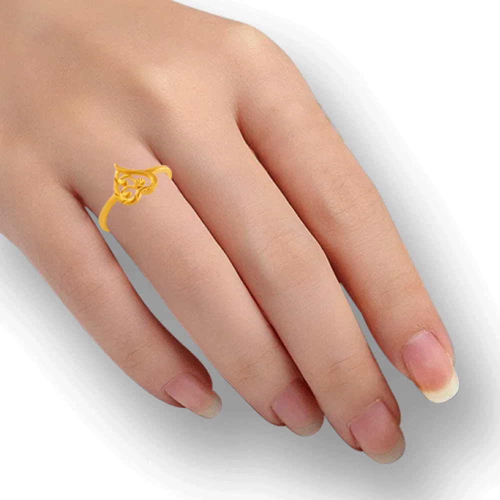 22KT Yellow Gold Ring For Women