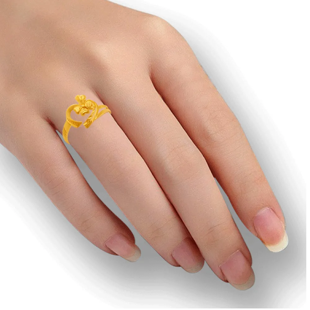 22KT Yellow Gold Ring For Women