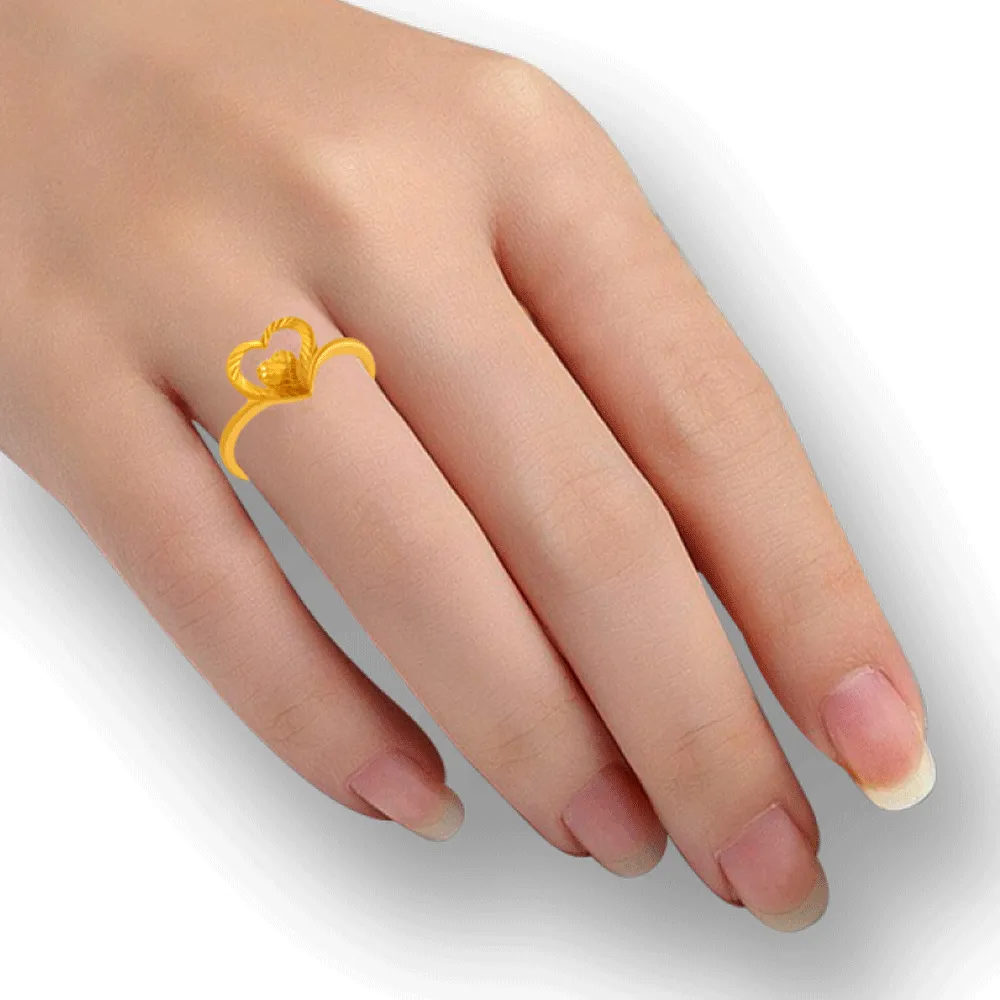 22KT Yellow Gold Ring For Women