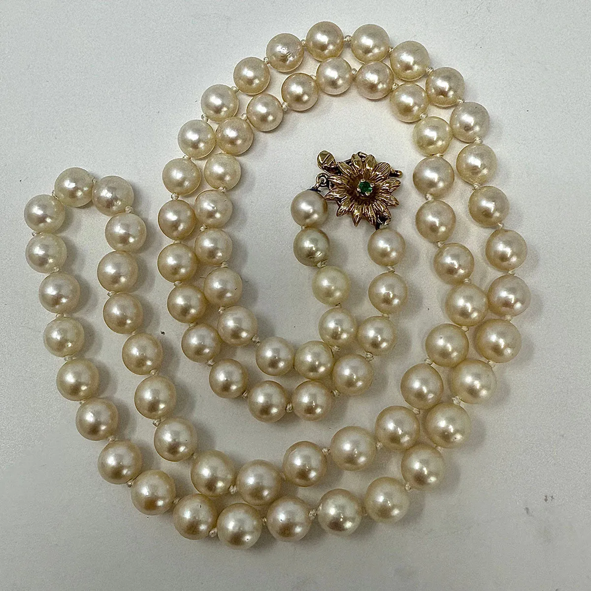 24" Freshwater Pearl  Necklace  with 14K Gold Clasp