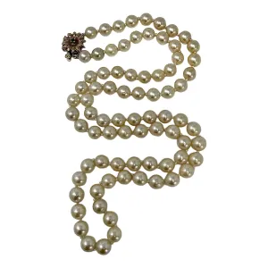 24" Freshwater Pearl  Necklace  with 14K Gold Clasp