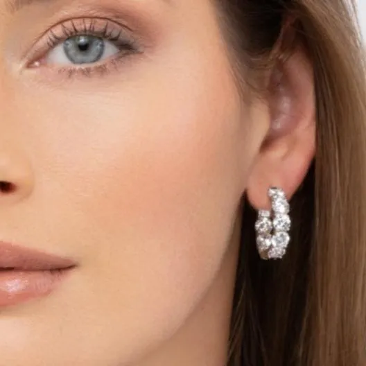 5 Carat Inside Out Short Hoops by Kathy Hilton