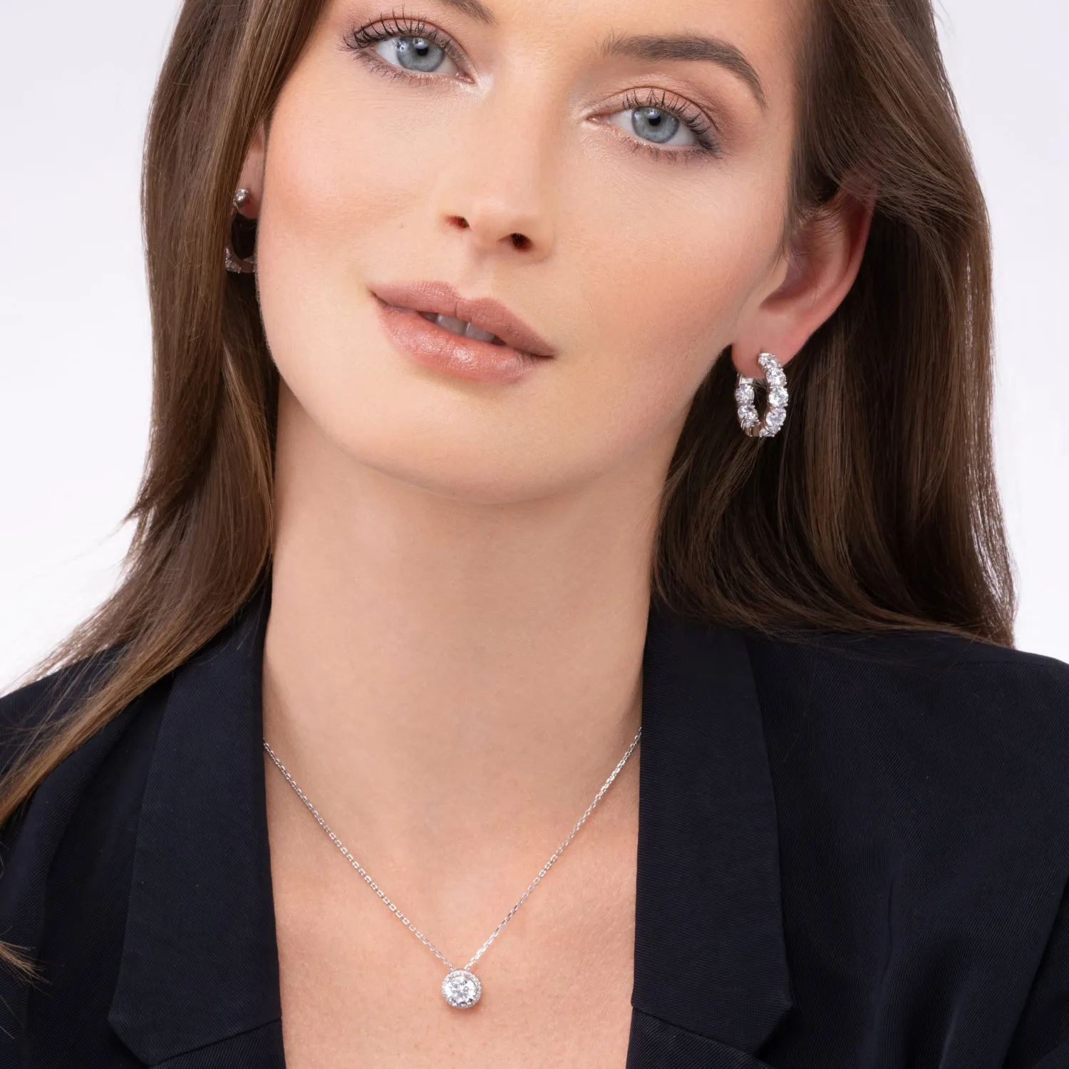 5 Carat Inside Out Short Hoops by Kathy Hilton