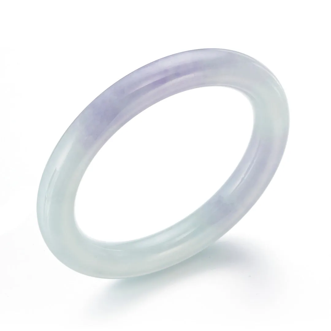 57mm Translucent Lavender-Green Jade Bangle