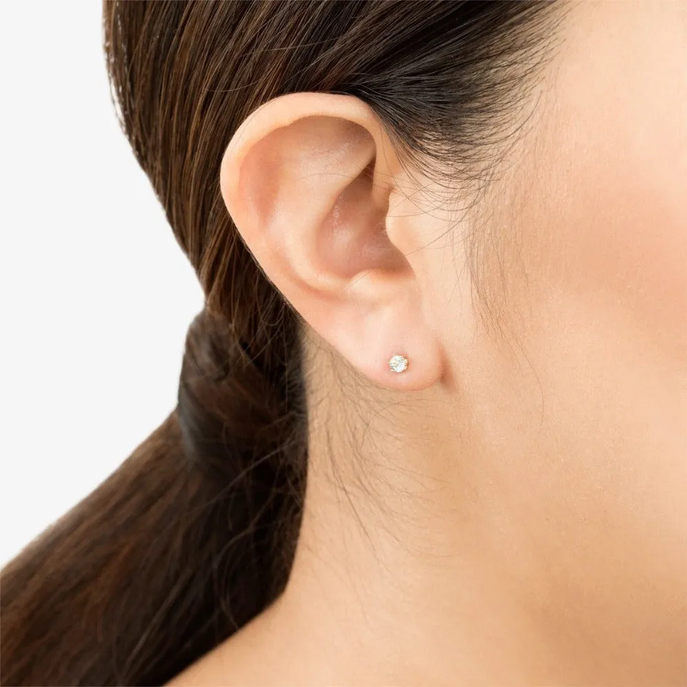 6 Prong Gemstone Studs (.20ct)