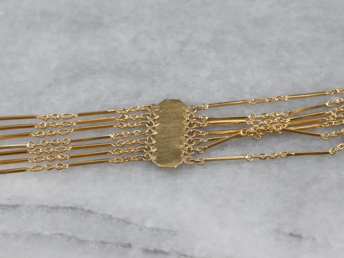 900 Gold Fancy Link Bracelet