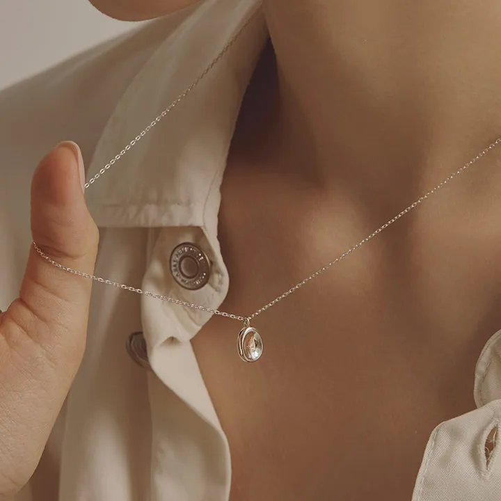 [925 Silver] Pebble Necklace