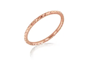 9ct Rose Gold Slim DC Stacking Ring