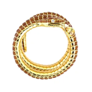 Adria de Haume Wraparound Enamel Snake Bracelet