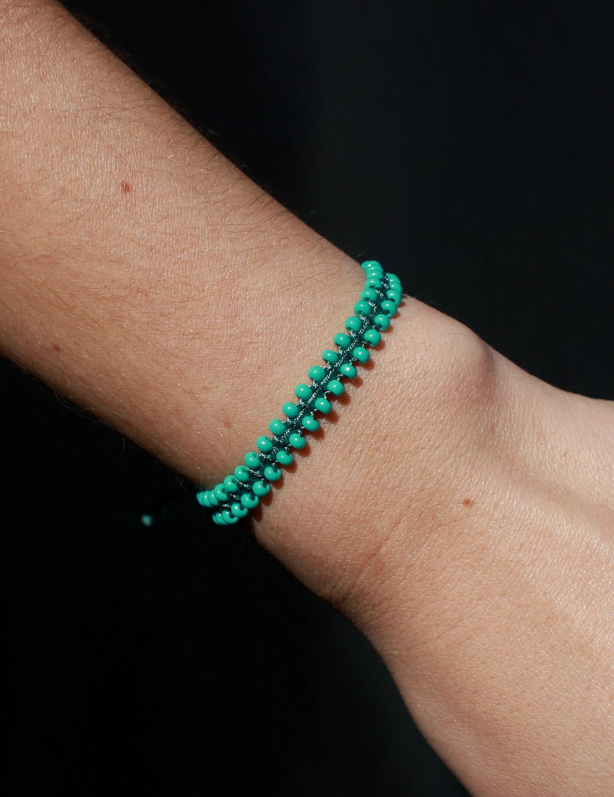 Ally Seed Bead in Peacock Blue