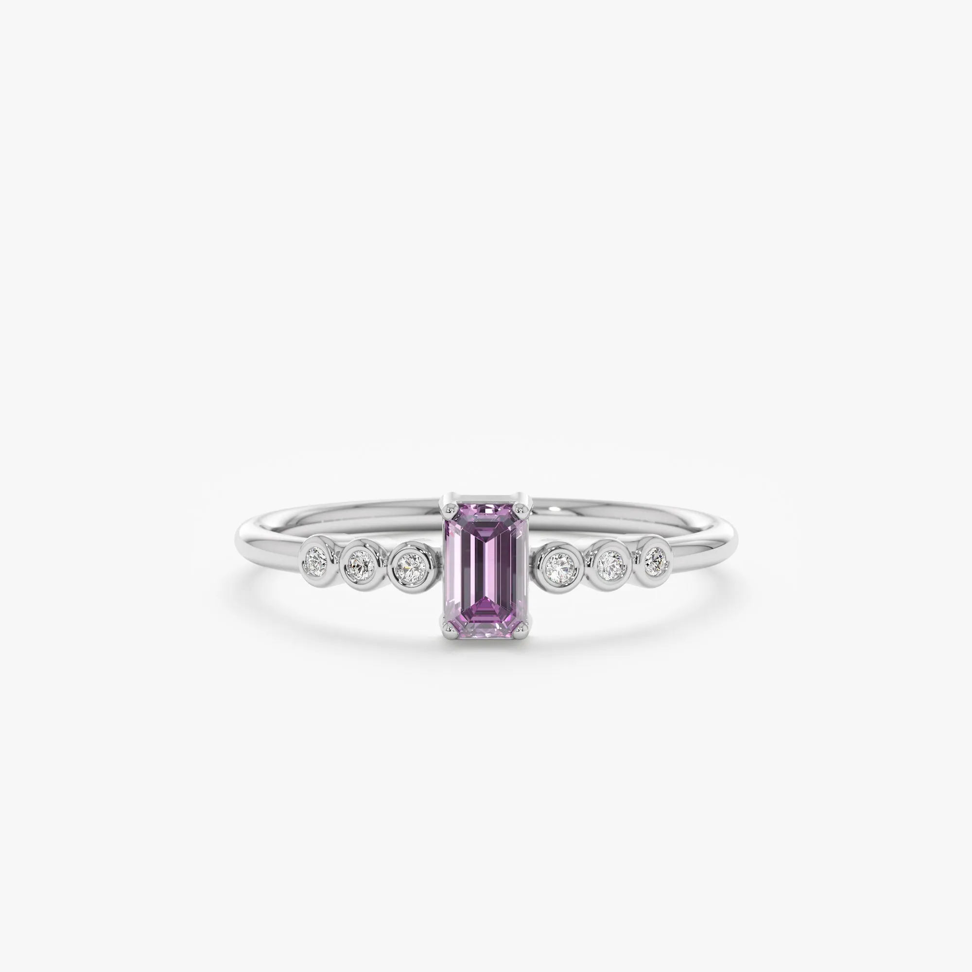 Amethyst and Diamond Engagement Ring, Cher