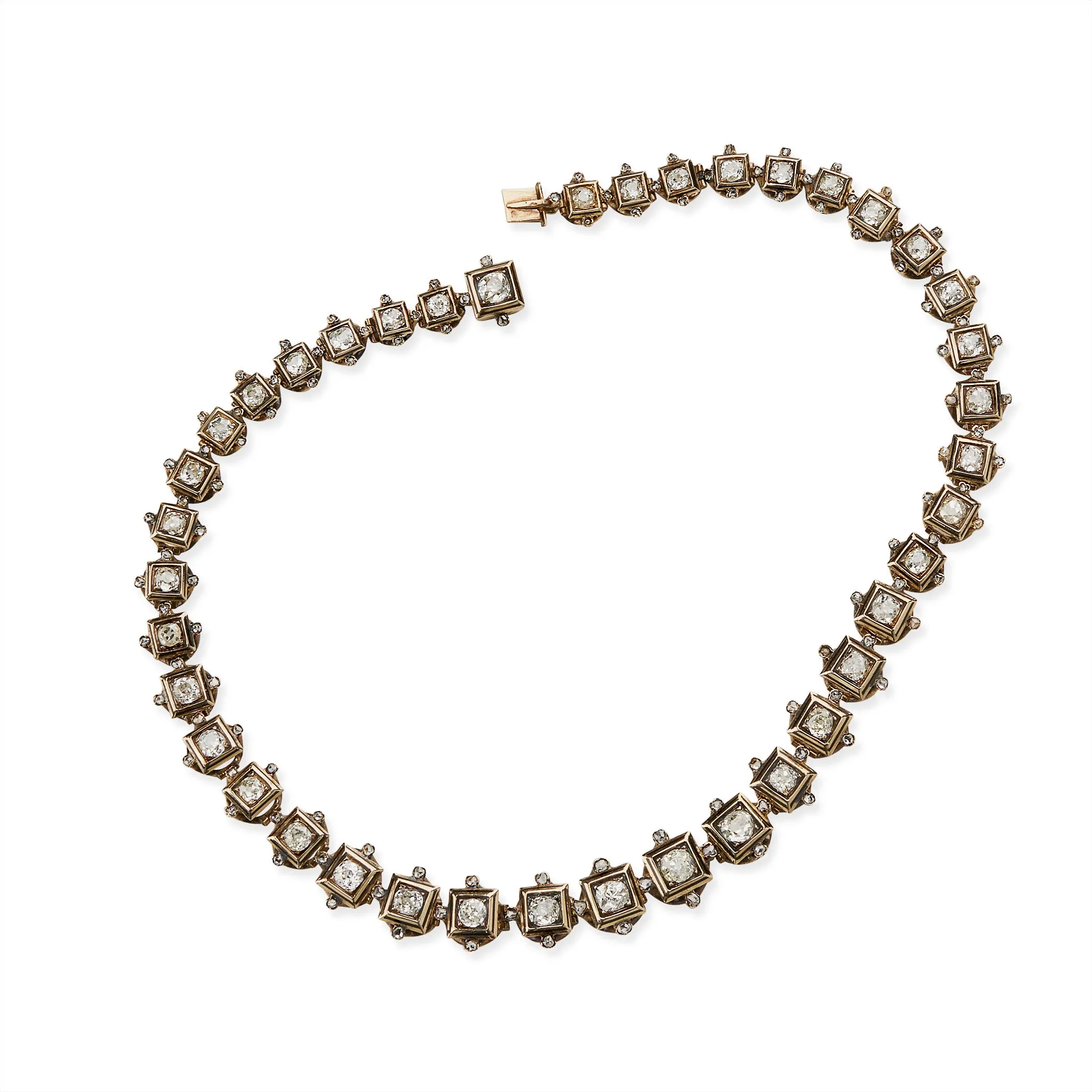 Antique Old Mine-cut Diamond Rivi??re Necklace