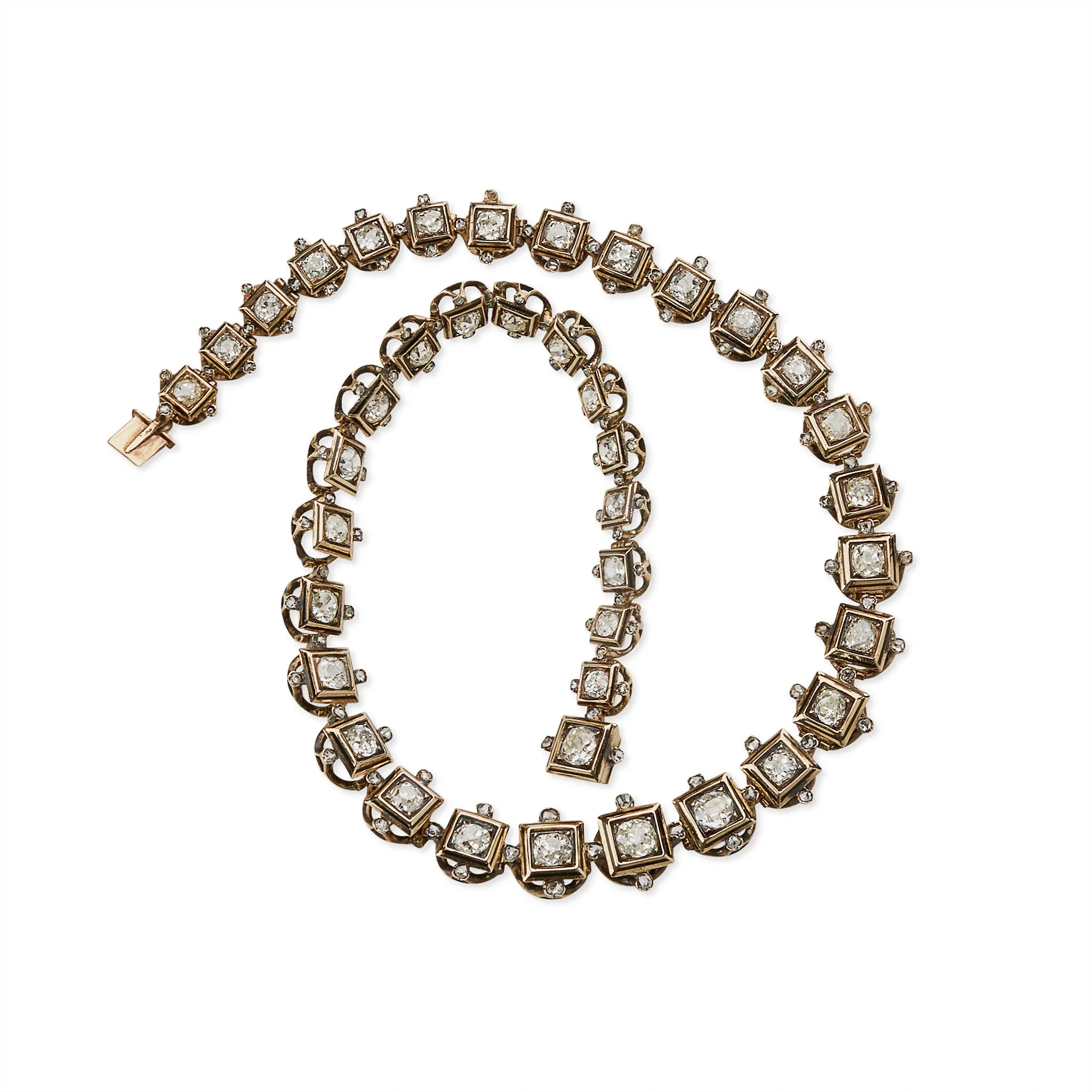 Antique Old Mine-cut Diamond Rivi??re Necklace
