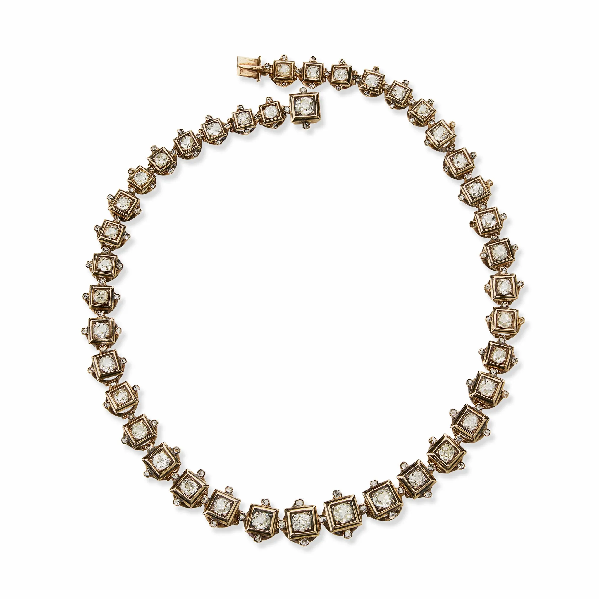 Antique Old Mine-cut Diamond Rivi??re Necklace