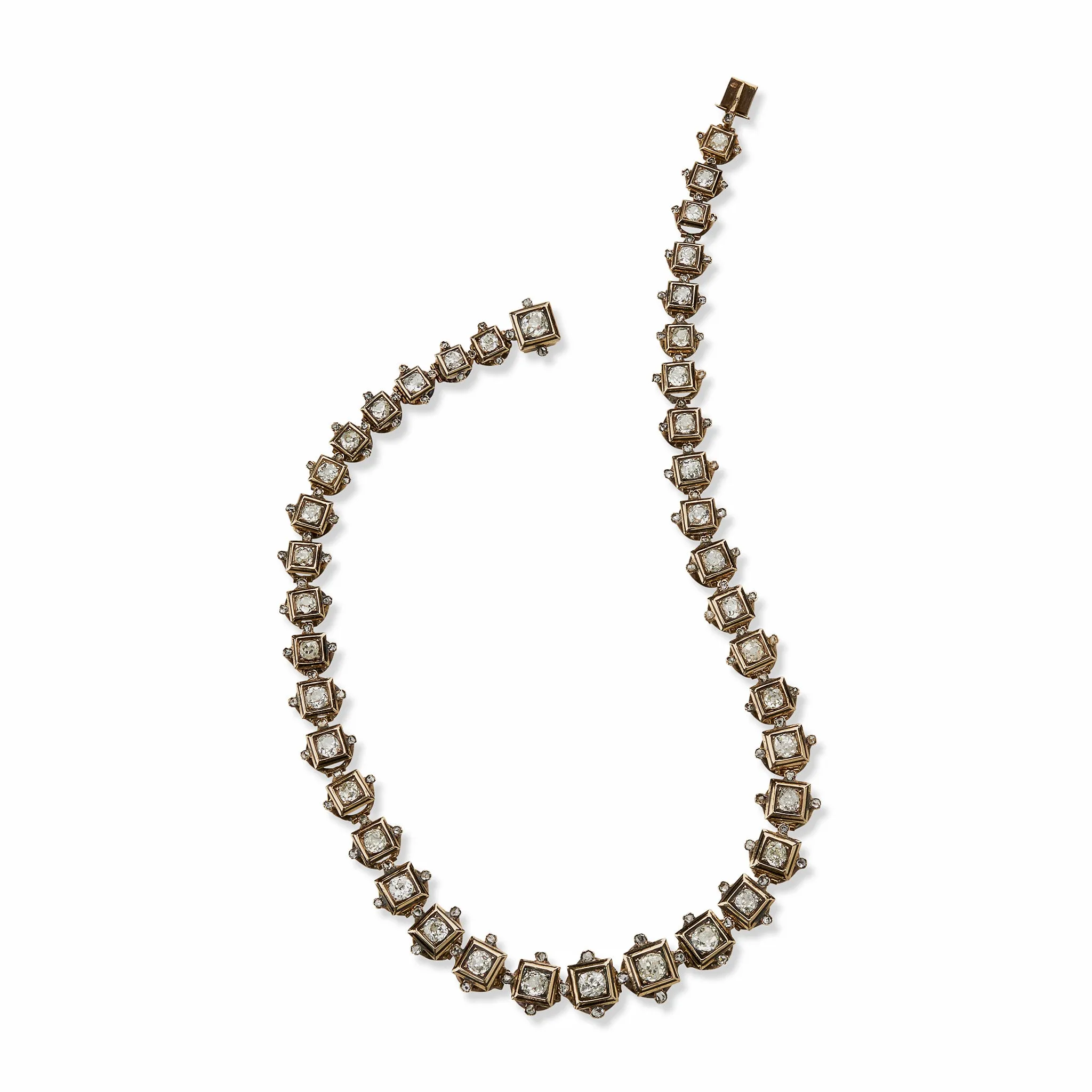 Antique Old Mine-cut Diamond Rivi??re Necklace